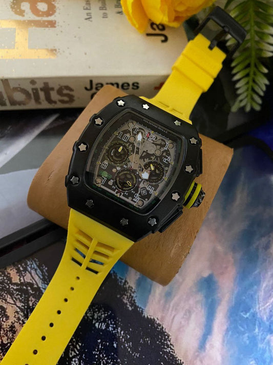 RICHARD MILLE CHRONOGRAPH BATTERY POWERED SMOOTH SWEEPING MOVEMENT WATERPROOF