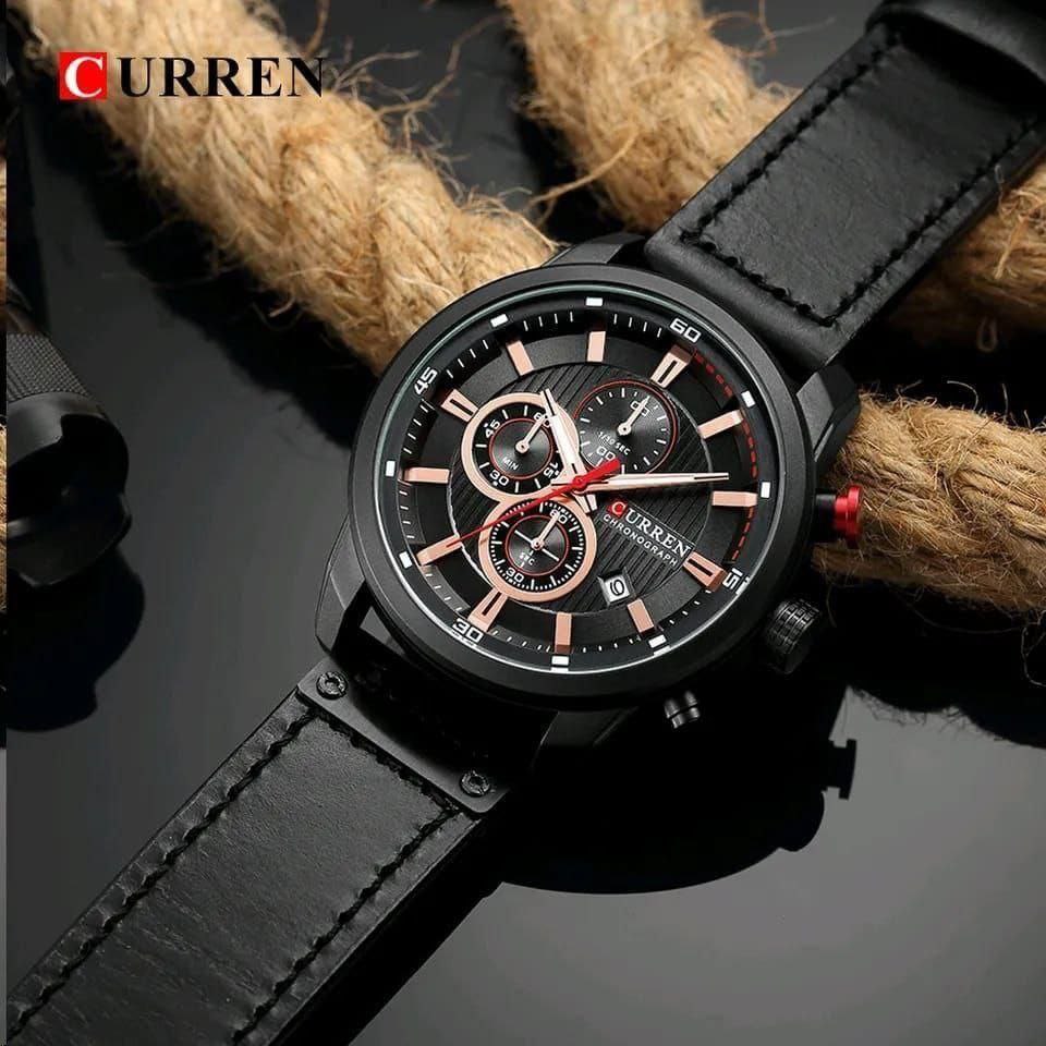 CURREN CHRONOGRAPH GENTS #8291 WATCH CHRONOGRAPH MOVEMENT DATE DISPLAY BATTERY POWERED ENQUIRIES