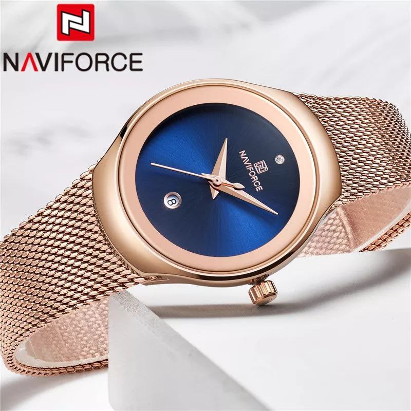 NAVIFORCE LADIES NF 5004 ADJUSTABLE STRAP ROSE GOLD BLUE ROSE GOLD GREEN BLACK