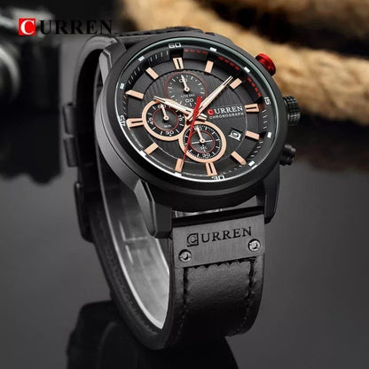 CURREN CHRONOGRAPH GENTS #8291 WATCH CHRONOGRAPH MOVEMENT DATE DISPLAY BATTERY POWERED ENQUIRIES