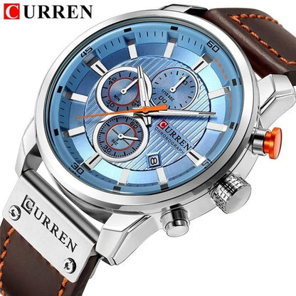 CURREN CHRONOGRAPH GENTS #8291 WATCH CHRONOGRAPH MOVEMENT DATE DISPLAY BATTERY POWERED ENQUIRIES
