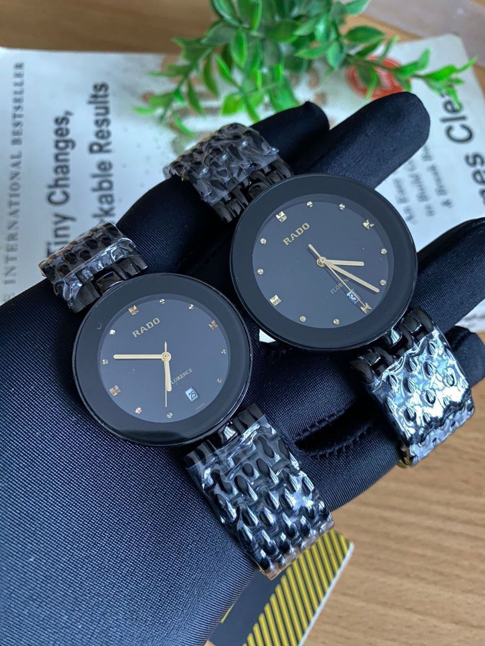 RADO FLORENCE SINGLE PIECE A PAIR QUARTZ MOVEMENT RANK A, NON FADE SWISSMADE SAPPHIRE CRYSTAL WATERSEALED