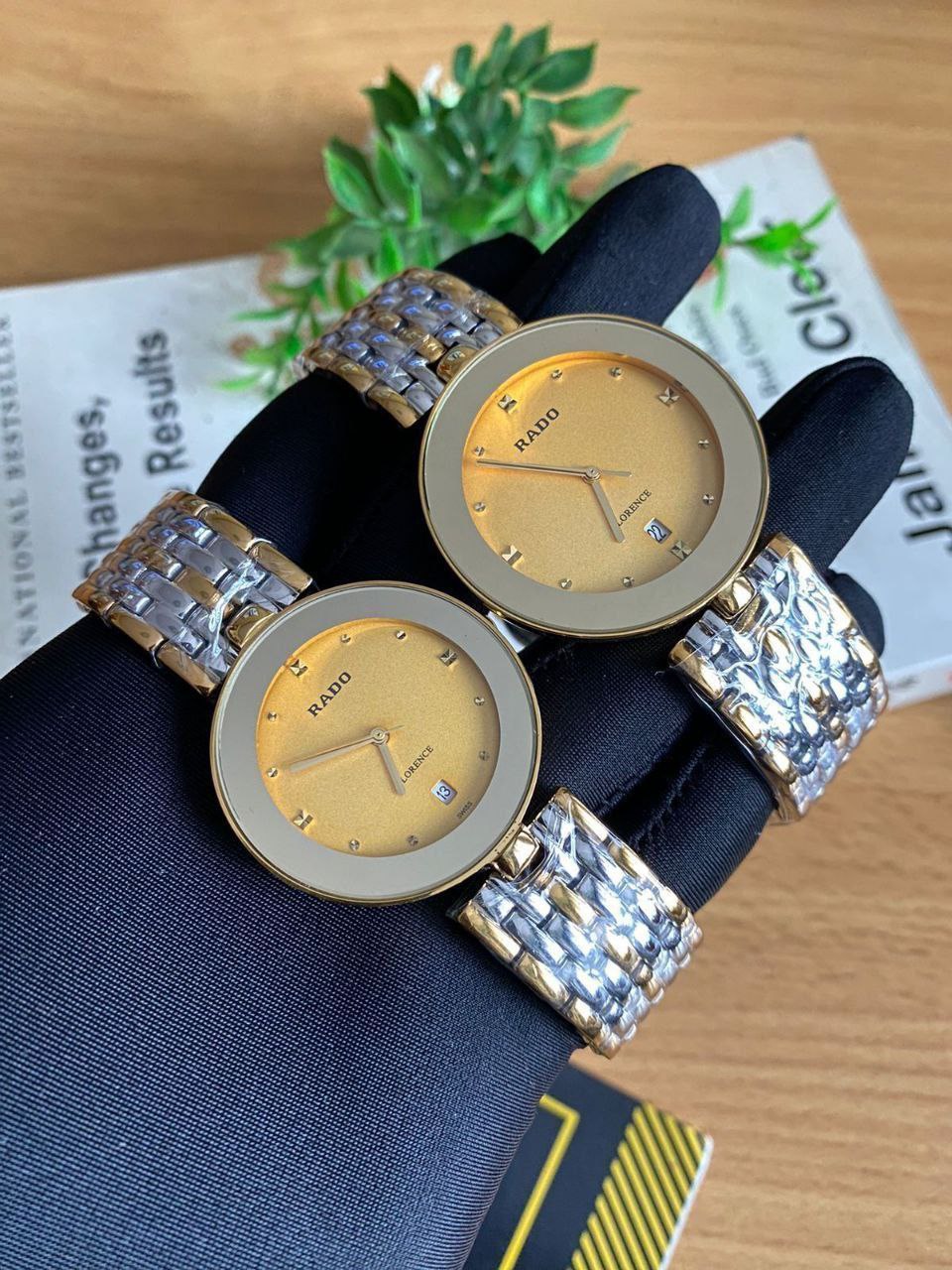 RADO FLORENCE SINGLE PIECE A PAIR QUARTZ MOVEMENT RANK A, NON FADE SWISSMADE SAPPHIRE CRYSTAL WATERSEALED