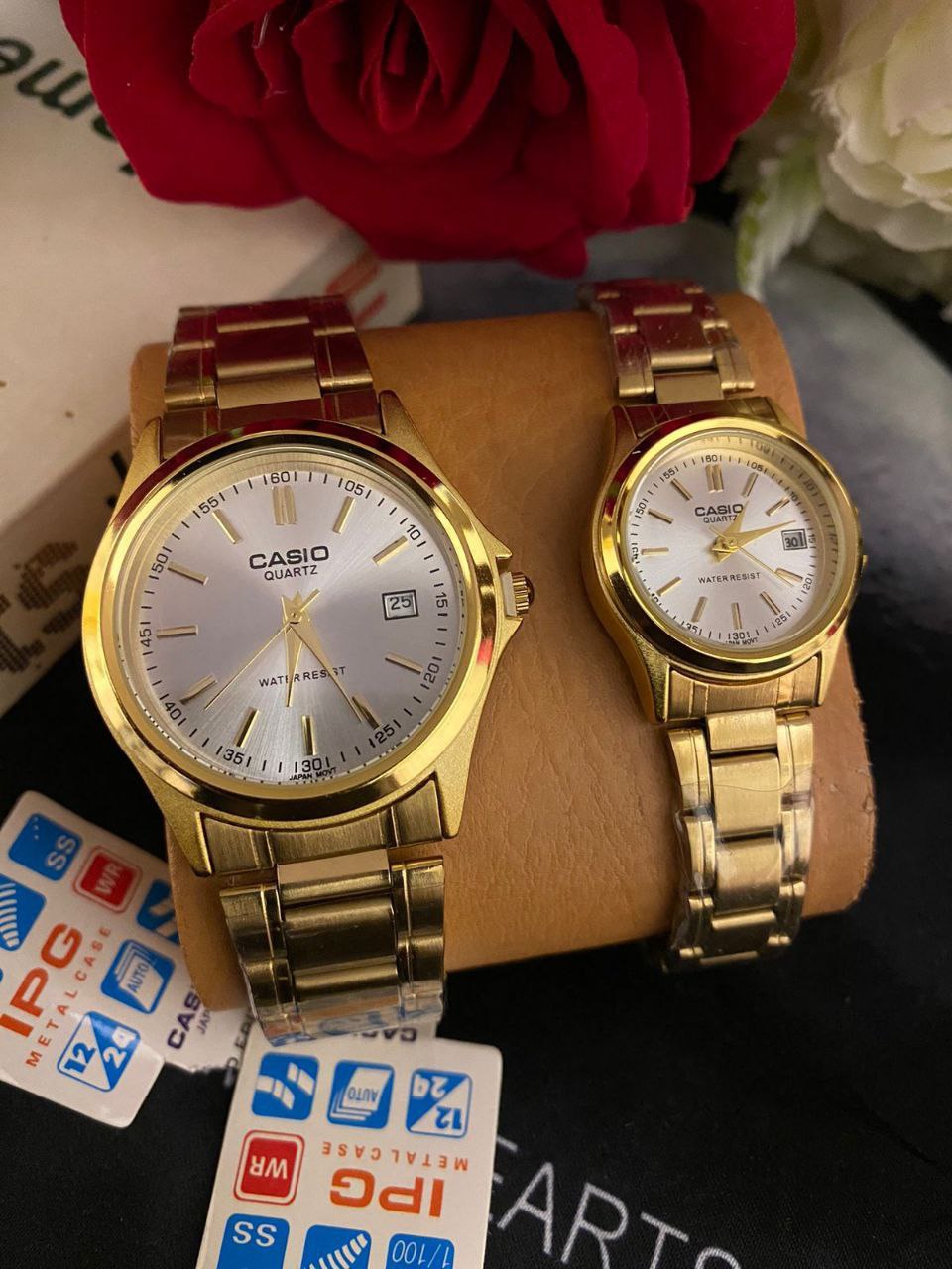 CASIO COUPLE WATER RESISTANT DATE DISPLAY /3000 A PAIR