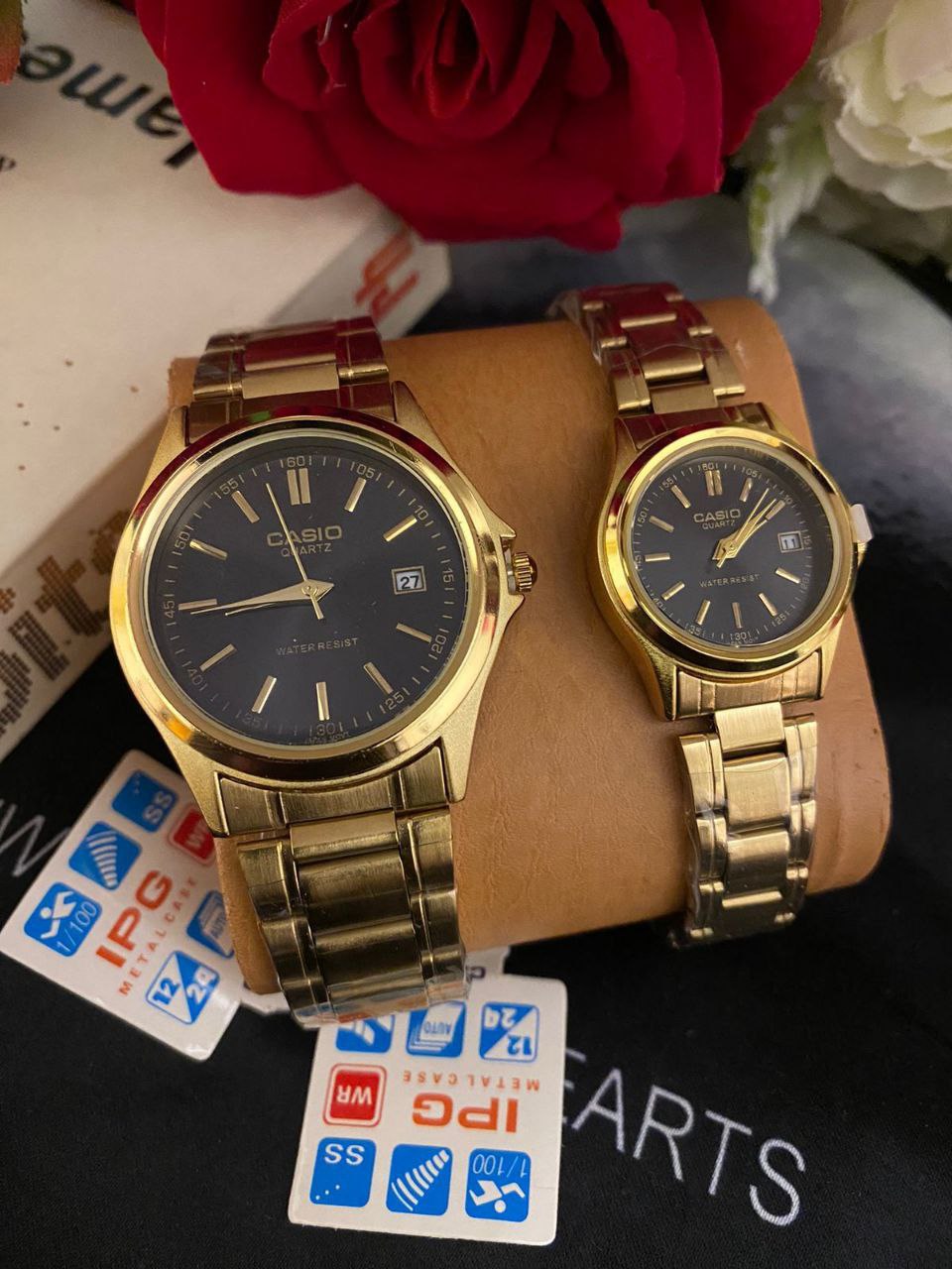 CASIO COUPLE WATER RESISTANT DATE DISPLAY /3000 A PAIR