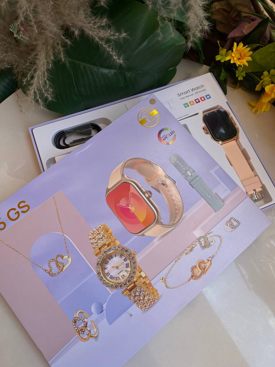 E16GS & D15 GS LADIES SMART WATCHES WITH JEWELLERY