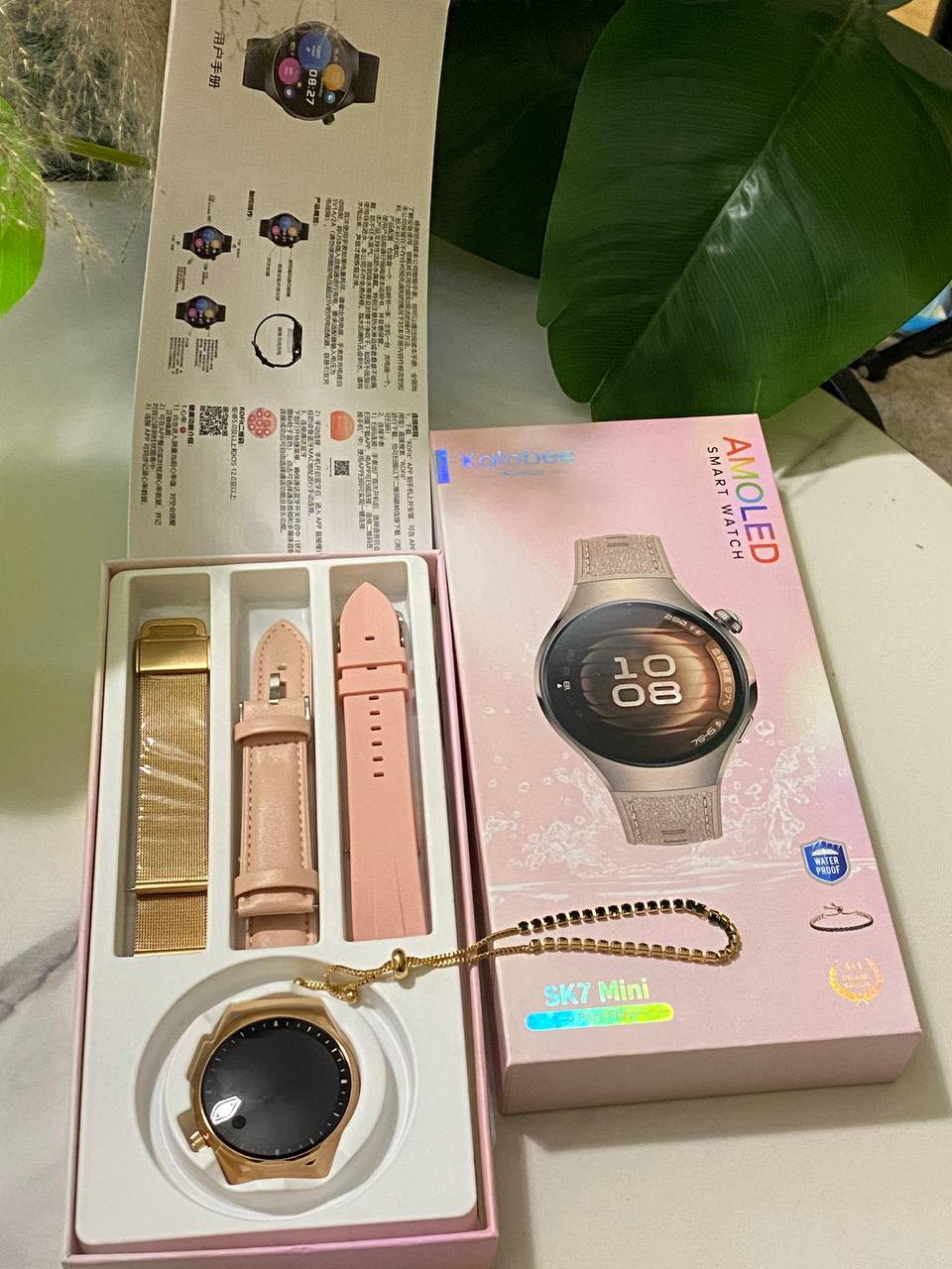 NEW SMARTWATCH KALOBEE SK7 MINI-3pair straps