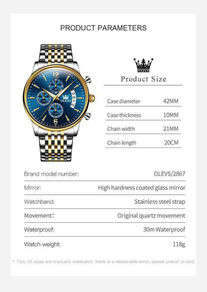 OLEVS CHRONOGRAPH MEN WATCH