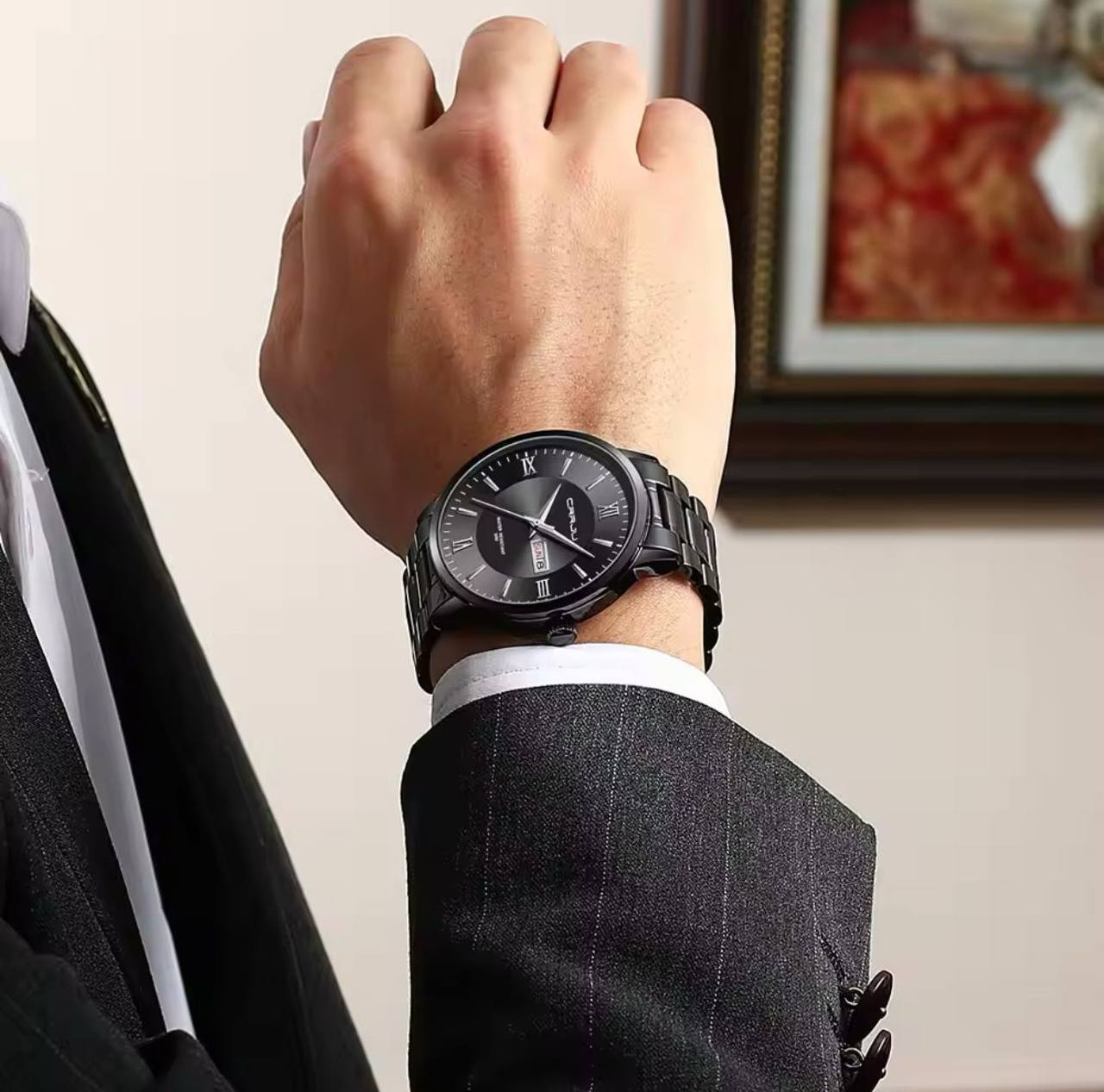 CRRJU 2175 MEN DAY & DATE GENTS WATCH