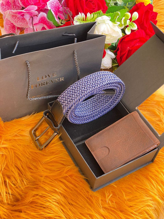 ⌚MEN GIFT PACKAGES⌚ WOOVEN BELT WALLET BAG&BOX KINDLY NOTE THIS PACKAGE CAN BE COMBINED WITH ANY WOOVEN BELT COLOR & ANY WALLET BRAND