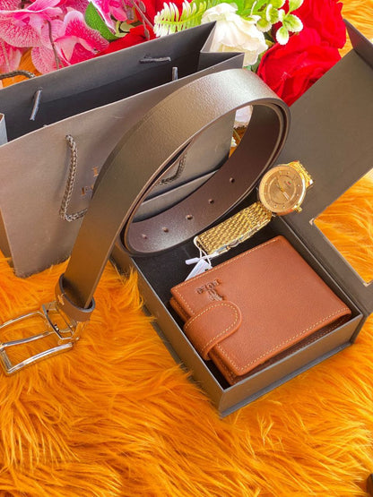 ⌚MEN GIFT PACKAGES⌚ WATCH WALLET DOUBLE SIDED BELT BAG&BOX KINDLY NOTE THIS PACKAGE CAN BE COMBINED WITH ANY ROLEX,POEDAGAR,SWISH,CASIO,FNGEEN, MEN WATCHES & ANY WALLET BRAND ANY DOUBLE SIDED BELT