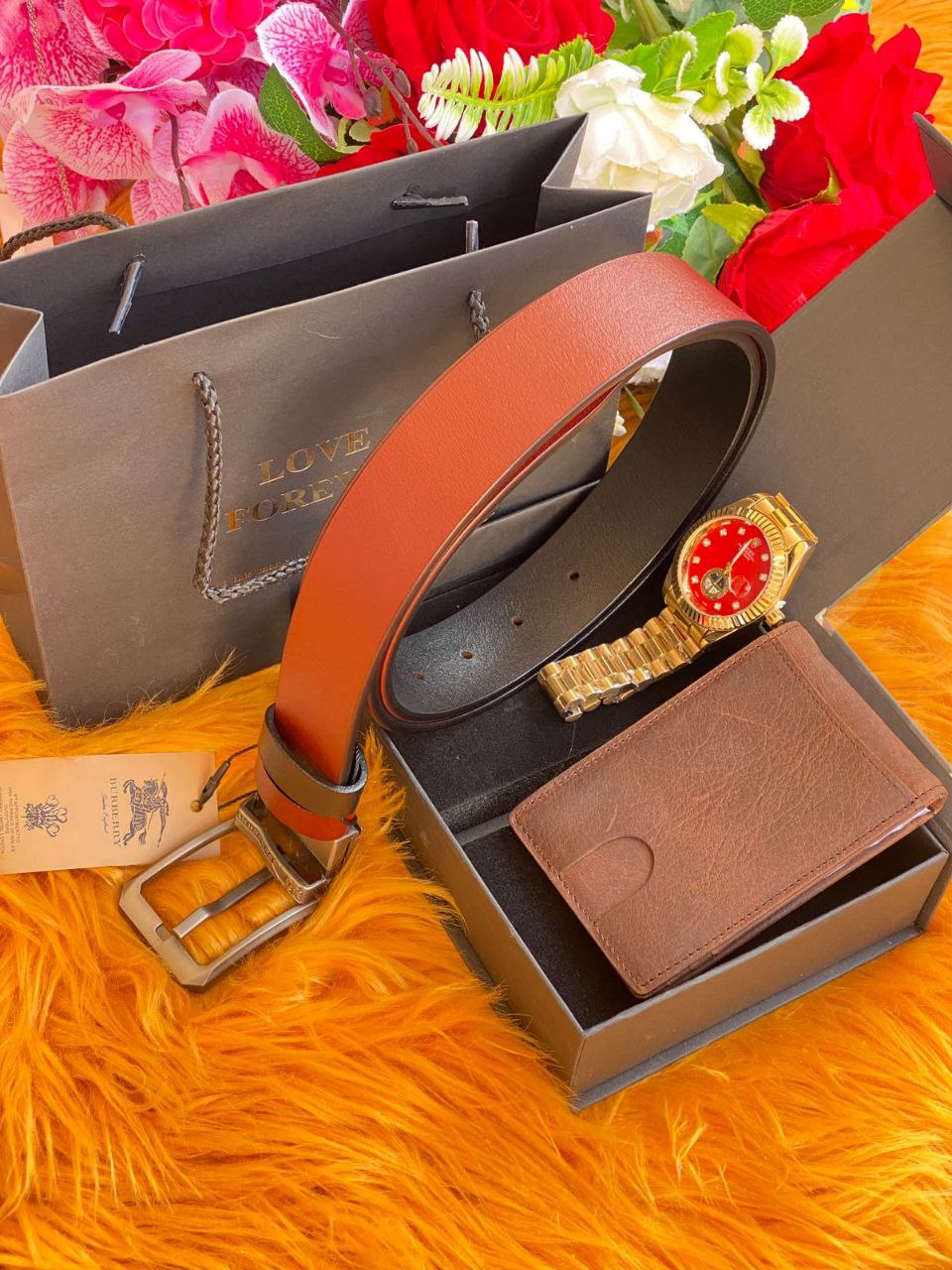 ⌚MEN GIFT PACKAGES⌚ WATCH WALLET DOUBLE SIDED BELT BAG&BOX KINDLY NOTE THIS PACKAGE CAN BE COMBINED WITH ANY ROLEX,POEDAGAR,SWISH,CASIO,FNGEEN, MEN WATCHES & ANY WALLET BRAND ANY DOUBLE SIDED BELT