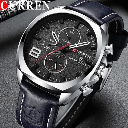 CURREN GENTS #8324 WATER RESISTANT BATTERY POWERED DATE DISPLAY CHRONOGRAPH MOVEMENT 3 COLOR OPTIONS ENQUIRIES
