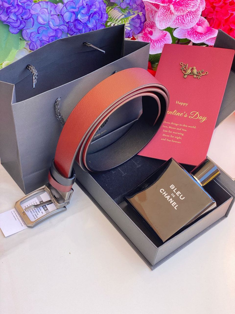 ⌚MEN GIFT PACKAGES⌚ LEATHER BELT PERFUME TESTER BAG,BOX&CARD KINDLY NOTE THIS PACKAGE CAN BE COMBINED WITH ANY ANY PERFUME ANY LEATHER BELT COLOR