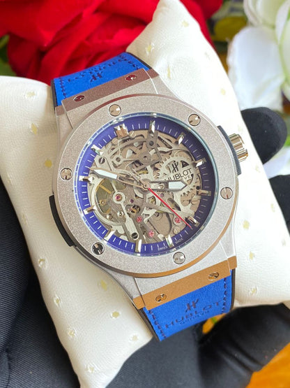 #HUBLOT AUTOMATIC GENTS WATCH TOURBILLON MACHINE WATER RESISTANT HUBLOT BRANDED BOX