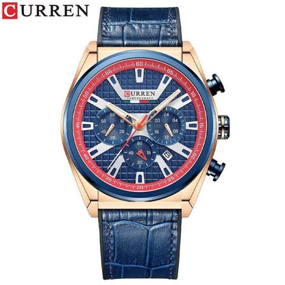 CURREN GENTS #8392 WATER RESISTANT BATTERY POWERED DATE DISPLAY CHRONOGRAPH MOVEMENT 3 COLOR OPTIONS ENQUIRIES