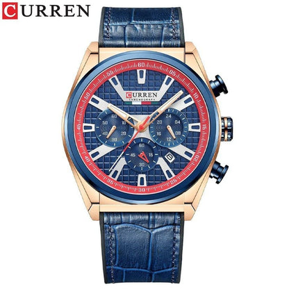 CURREN GENTS #8392 WATER RESISTANT BATTERY POWERED DATE DISPLAY CHRONOGRAPH MOVEMENT 3 COLOR OPTIONS ENQUIRIES