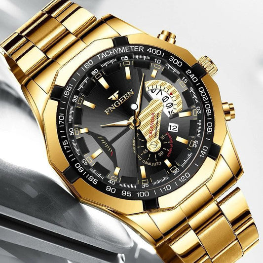 #FNGEEN MEN WATCH WATER RESISTANT DATE DISPLAY COMES A FREE BRANDED BOX