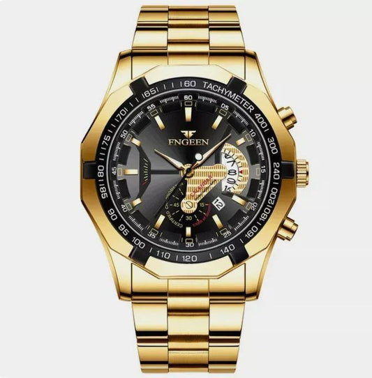 #FNGEEN MEN WATCH WATER RESISTANT DATE DISPLAY COMES A FREE BRANDED BOX