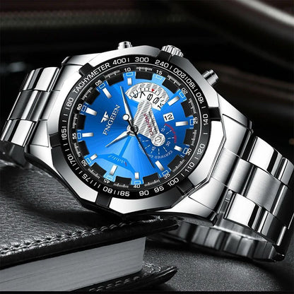 #FNGEEN MEN WATCH WATER RESISTANT DATE DISPLAY COMES A FREE BRANDED BOX