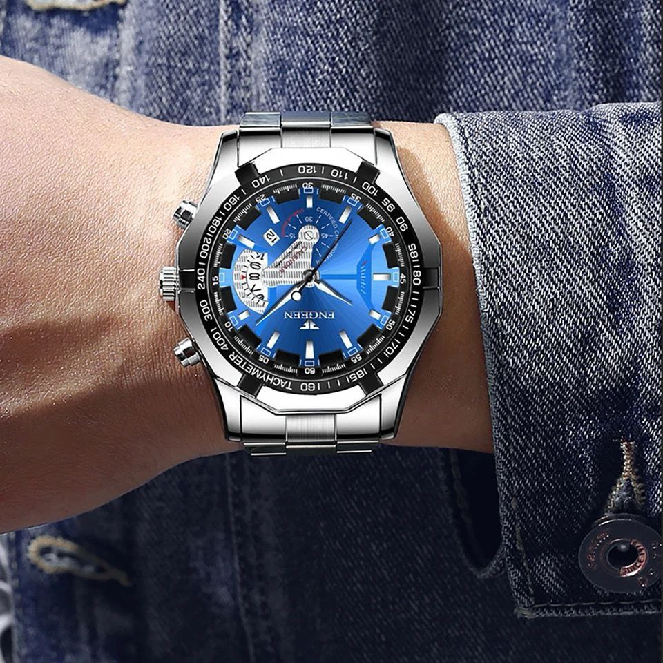#FNGEEN MEN WATCH WATER RESISTANT DATE DISPLAY COMES A FREE BRANDED BOX