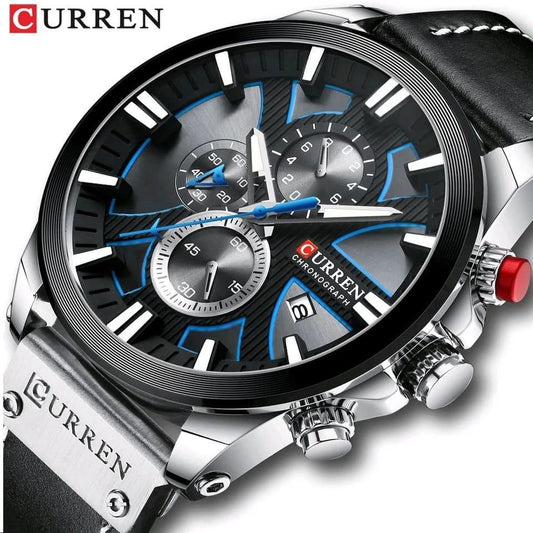 CURREN GENTS #8346 WATER RESISTANT BATTERY POWERED DATE DISPLAY CHRONOGRAPH MOVEMENT ENQUIRIES