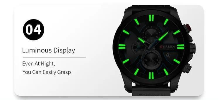 CURREN GENTS #8346 WATER RESISTANT BATTERY POWERED DATE DISPLAY CHRONOGRAPH MOVEMENT ENQUIRIES