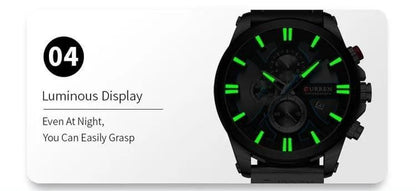 CURREN GENTS #8346 WATER RESISTANT BATTERY POWERED DATE DISPLAY CHRONOGRAPH MOVEMENT ENQUIRIES