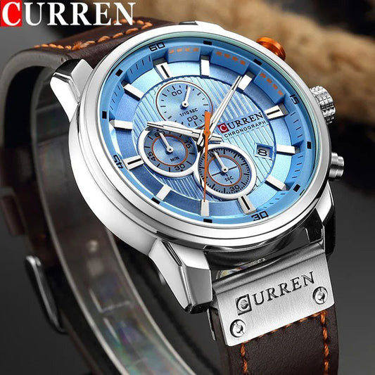 CURREN GENTS #8291 WATER RESISTANT BATTERY POWERED DATE DISPLAY CHRONOGRAPH MOVEMENT ENQUIRIES