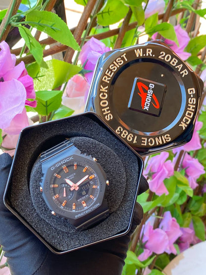 G SHOCK CASIO X CASIO TIN WATER RESIST SHOCK RESIST FUNCTIONAL CHRONOGRAPHS RUBBER STARP LIGHT BUTTON BATTERY POWERED