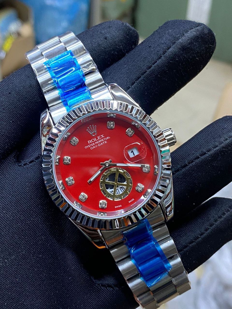 ROLEX MEN WATCH BATTERY POWERED WATER RESISTANT DATE DISPLAY STAINLESS STEEL ROLEX BRANDED BOX