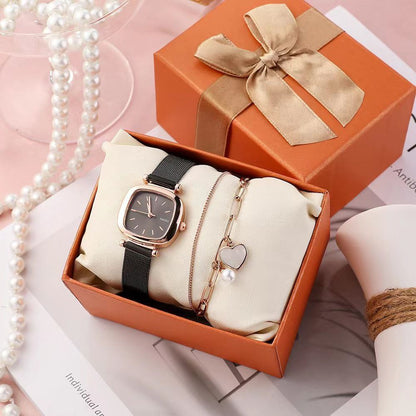 ⌚LADIES COMBO SET (INCLUSIVE OF BOX) WATCH BRACELET BOX