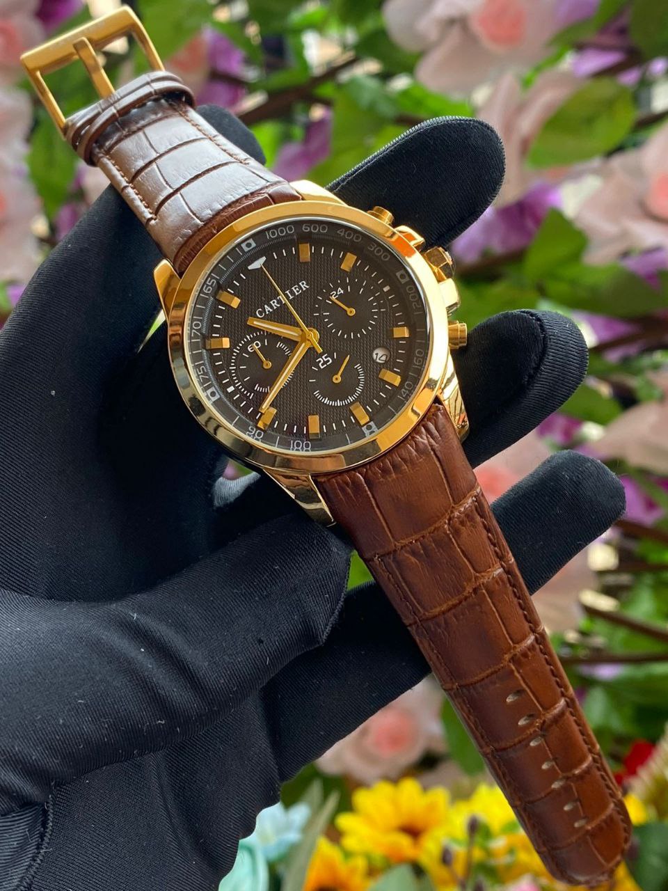 CARTIER MEN WATCH CHRONOGRAPH MOVEMENT DATE DISPLAY WATER RESISTANT ENQUIRIES