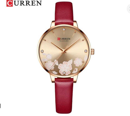 CURREN LADIES #9068 (LEATHER ) WATER RESISTANT BATTERY POWERED ENQUIRIES