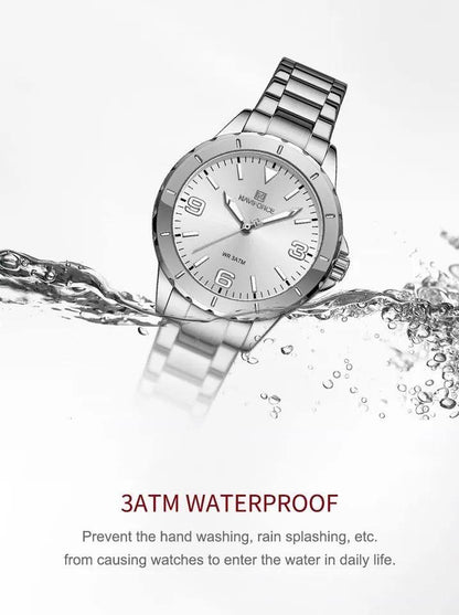 NAVIFORCE LADIES #NF 5022 DATE DISPLAY WATER RESISTANT 50 ATM STAINLESS STEEL LUMINOUS FUNCTION BLUE ROSE GOLD BLACK GOLD-GREEN SILVER ENQUIRIES