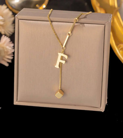 INITIAL LETTERS HYPOALLERGENIC NECKLACES NON FADE STAINLESS STEEL HYPOALLERGENIC NECKLACE GIFT BOXES