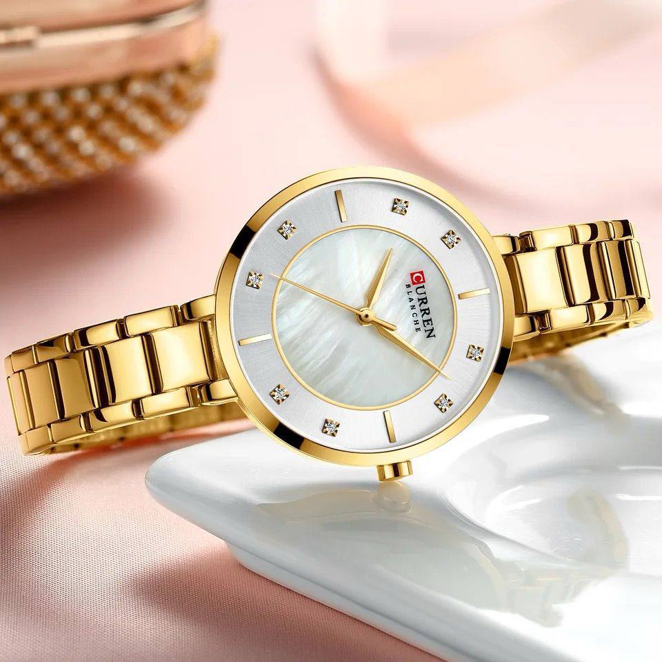 CURREN LADIES #9051 WATER RESISTANT BATTERY POWERED CURREN BRANDED BOX ENQUIRIES