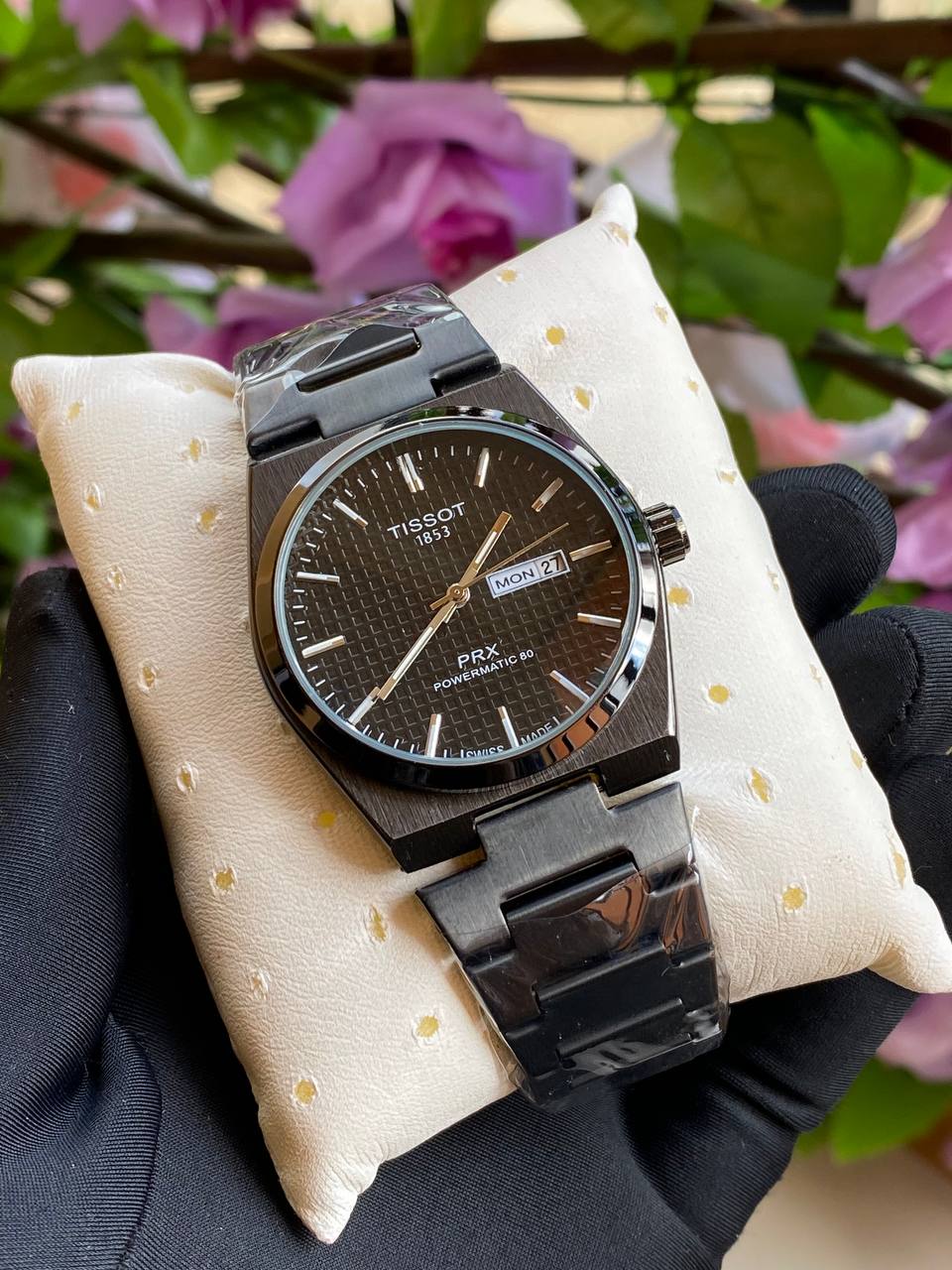 TISSOT DAY & DATE BATTERY POWERED WATER RESISTANT DAY & DATE DISPLAY STAINLESS STEEL FINISH ENQUIRIES