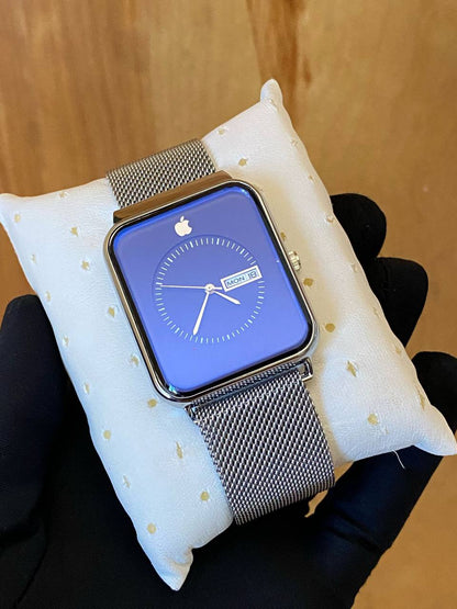 APPLE DAY & DATE WATCH WATER RESISTANT DAY AND DATE DISPLAY MESH STRAP MAGNETIC BUCKLE ENQUIRIES