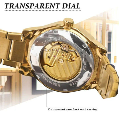 FORSINING AUTOMATIC WATCH AUTOMATIC MOVEMENT LUMINOUS ARMS STAINLESS STEEL WATER RESISTANT ENQUIRIES