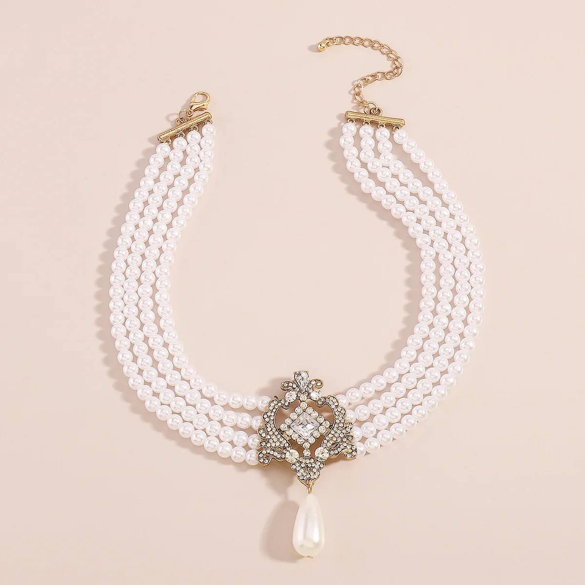 BOHEMIAN STYLE PEARL NECKLACE ⃣SIMULATED PEARLS