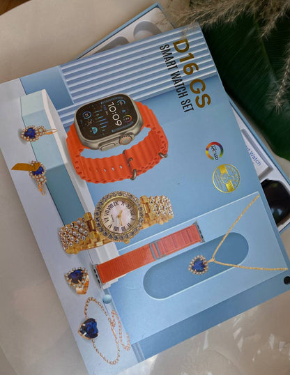 E16GS & D15 GS LADIES SMART WATCHES WITH JEWELLERY