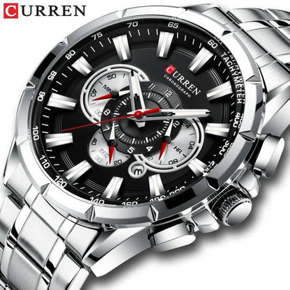 GENTS CURREN 8395 CHRONOGRAPH DATE DISPLAY WATER RESISTANT STAINLESS STEEL LUMINOUS DIAL BLACK GREEN BLUE BLACK GOLD CURREN BRANDED BOX