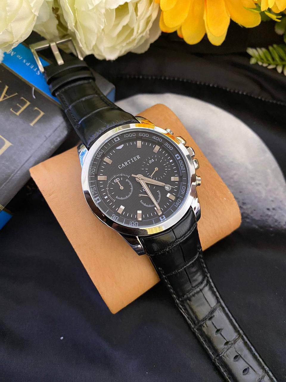 CARTIER MEN WATCH CHRONOGRAPH MOVEMENT DATE DISPLAY WATER RESISTANT ENQUIRIES