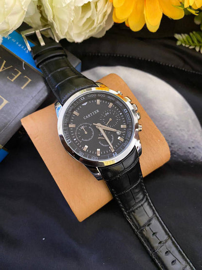 CARTIER MEN WATCH CHRONOGRAPH MOVEMENT DATE DISPLAY WATER RESISTANT ENQUIRIES