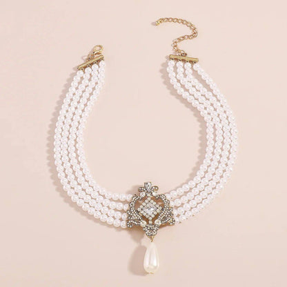 BOHEMIAN STYLE PEARL NECKLACE ⃣SIMULATED PEARLS