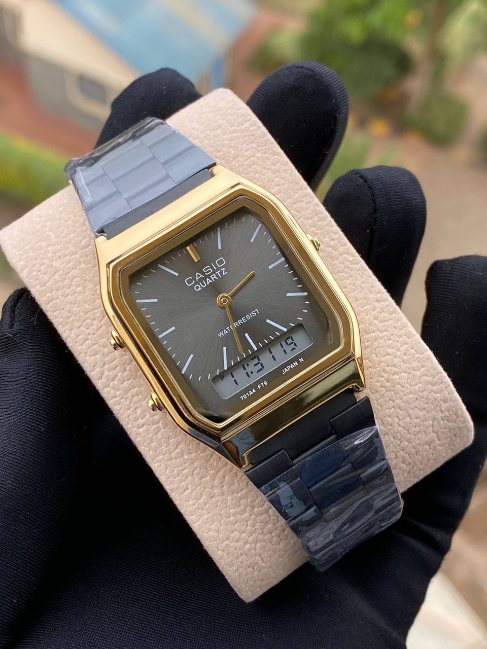 CASIO DUAL TIME UNISEX WATER RESISTANT BATTERY POWERED STAINLESS STEEL ENQUIRIES