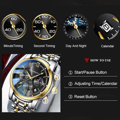 FORSINING AUTOMATIC GENTS WATCH AUTOMATIC MOVEMENT WATER RESISTANT STAINLESS STEEL COMES A BRANDED GIFT BOX ENQUIRIES