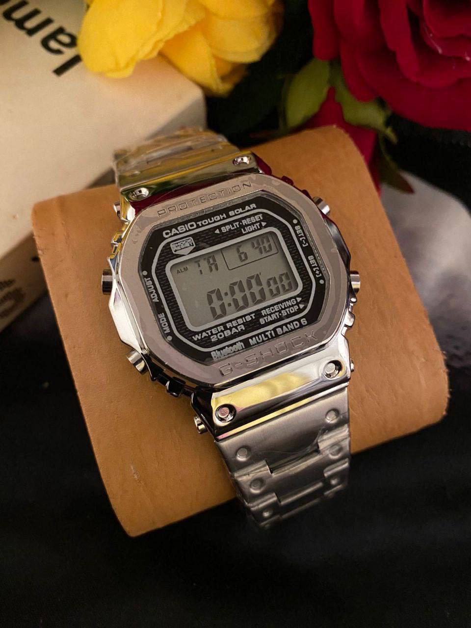 CASIO TOUGH SOLAR WATCH SHOCK RESISTANT LIGHT BUTTON DIGITAL DISPLAY STAINLESS STEEL BATTERY POWERED LIGHT BUTTON ENQUIRIES