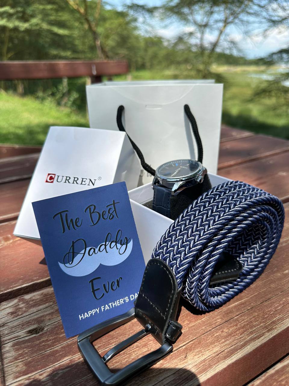 FATHERS DAY GIFT PACKAGE CURREN WATCH X BOX LEATHER WALLET BAG ENQUIRIES